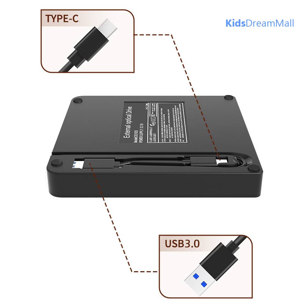 Ổ Đĩa USB 3.0 Và Type-C DVD RW CD Cho Laptop PC