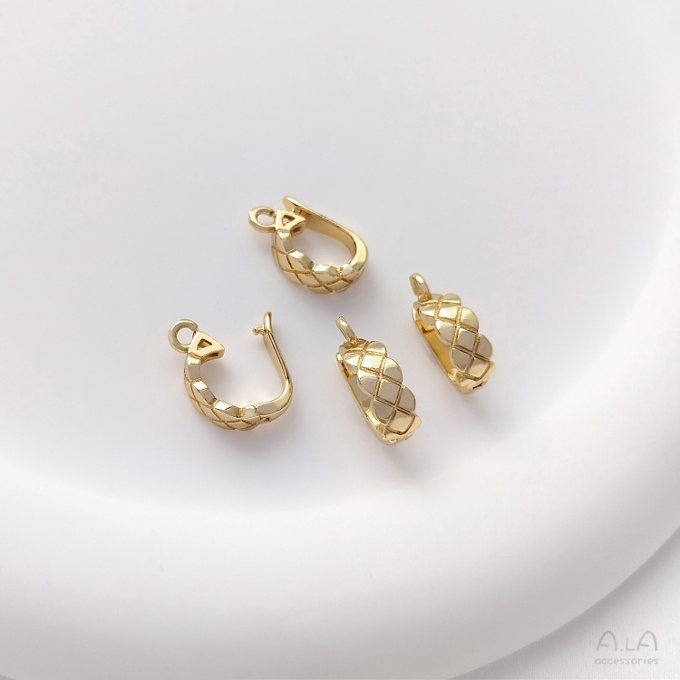 █diy゜14k●1 Vật Dụng 14K túi vàng bảo vệ màu phổ khóa ngọc trai vòng cổ mặt dây chuyền clasp tự làm mặt dây chuyền clasp phụ kiện