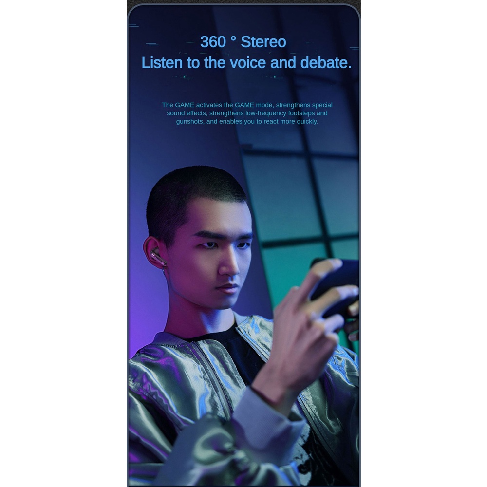 Aubess Tws Tai Nghe Không Dây Trong Suốt Tương Thích Với Bluetooth 5.3 Tiết Kiệm Năng Lượng Không Gây Hại Cho Tai Hifi Stereo Yunni