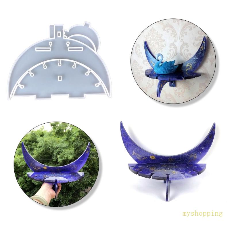 Khuôn Silicon Làm Đế Nến Hình Mặt Trăng Dùng Trang Trí Nhà Cửa DIY