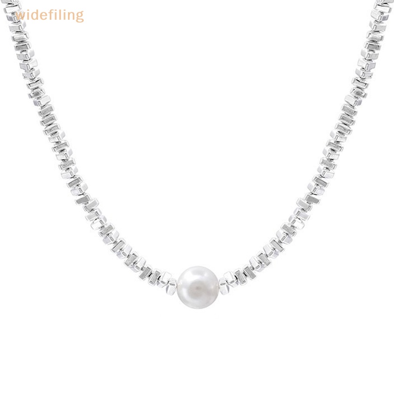 Vòng cổ Mạ Bạc Đính Ngọc Trai Nhân Tạo Lấp Lánh Thời Trang Dành Cho Nữ