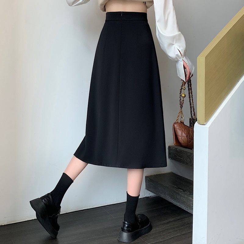 Chân Váy Đen Lưng Cao Ôm Dáng Không Trượt Thoải Mái Dễ Phối Đồ