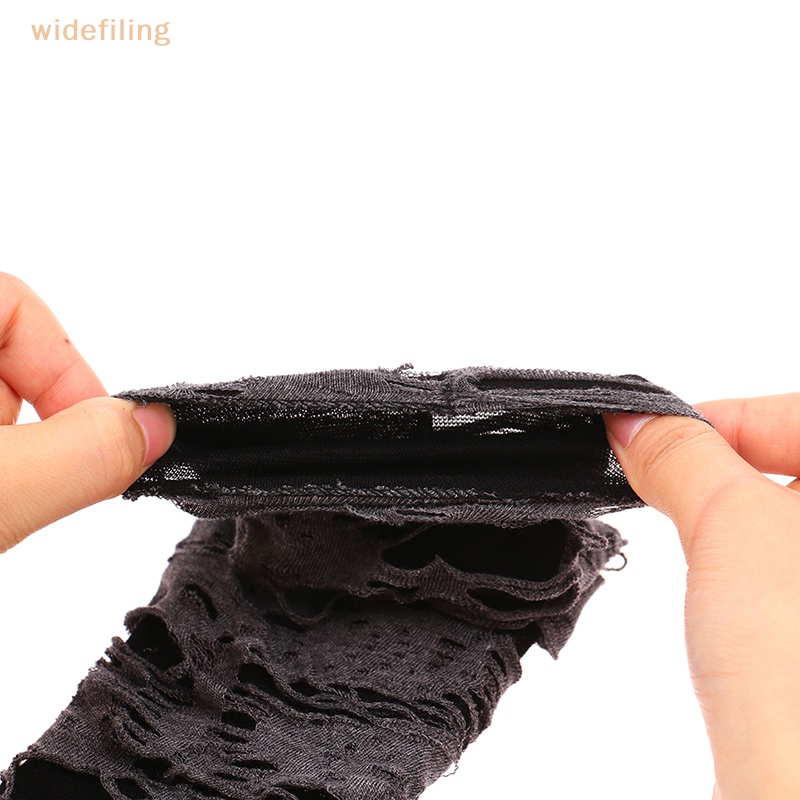 1 Đôi Găng Tay Hở Ngón Màu Đen Phong Cách Gothic