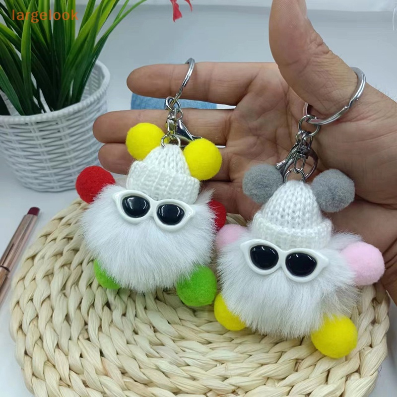 1 Móc Khóa Búp Lông Thỏ Mềm Mại Dễ Thương