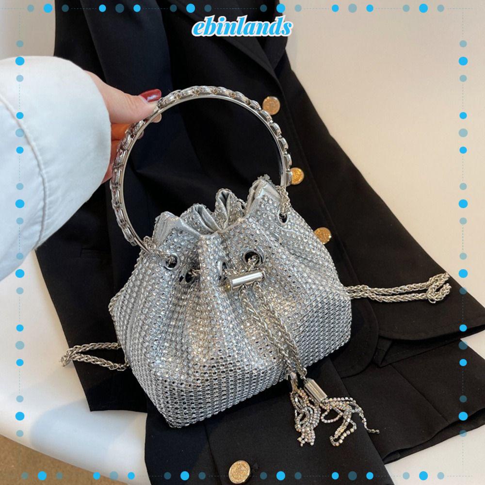 EBINLANDS Ví Cầm Tay Đính Kim Cương Lấp Lánh Sang Trọng Cho Nữ