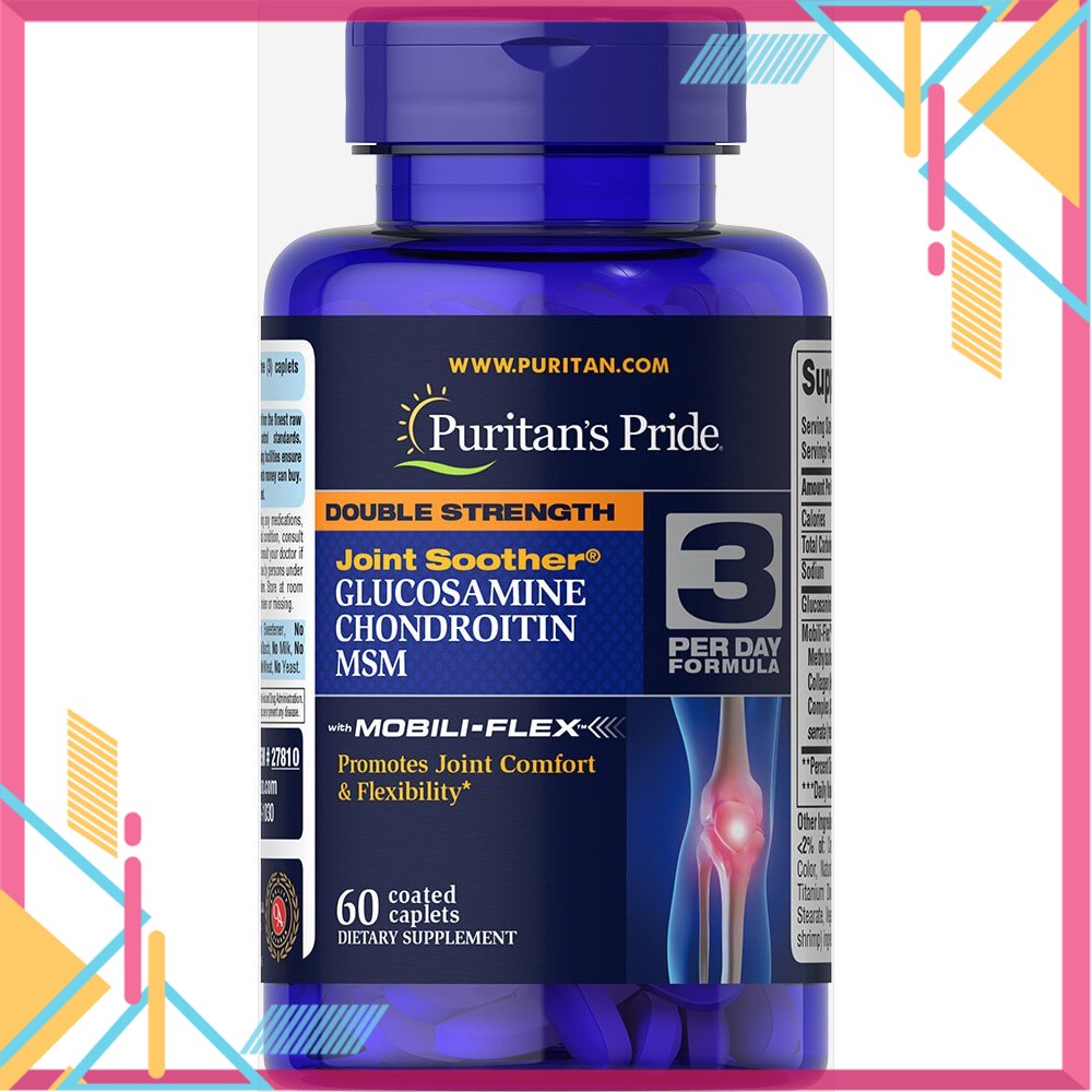 Viên Uống Hỗ Trợ Xương Khớp Glucosamine Chondroitin MSM Puritan's Pride Của Mỹ 240 viên