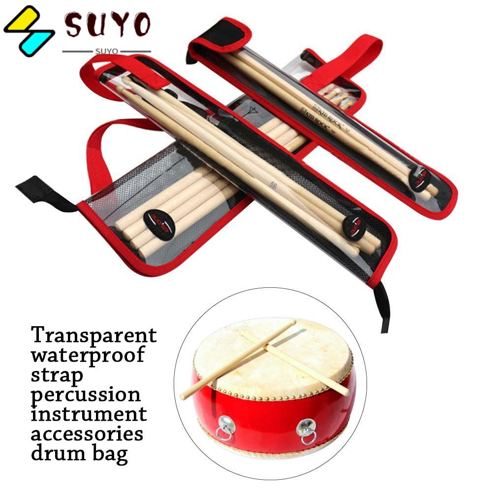 SUYO Túi Đựng Gậy Đánh Trống Kèm Dây Đeo Trong Suốt Tiện Dụng