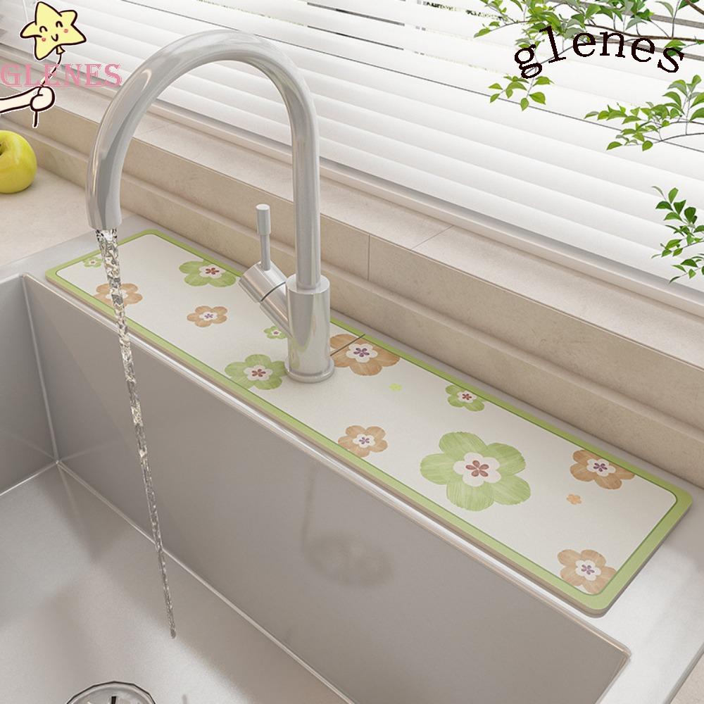 GLENES Thảm Lót Bồn Rửa Mềm Mại Chống Trượt Nhanh Khô Tiện Dụng
