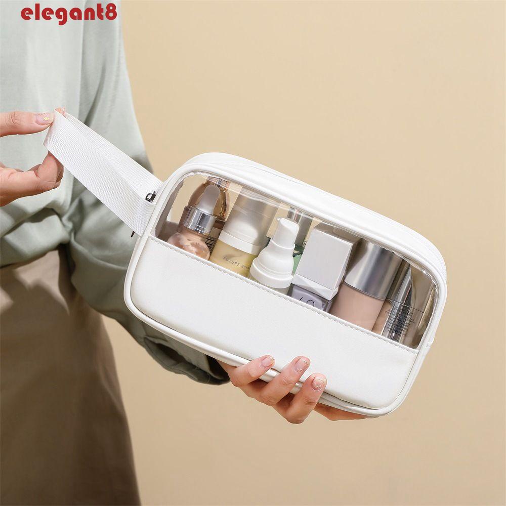 ELEGANT Túi Đựng Mỹ Phẩm Bằng PVC Chống Nước Sức Chứa Lớn Tiện Dụng
