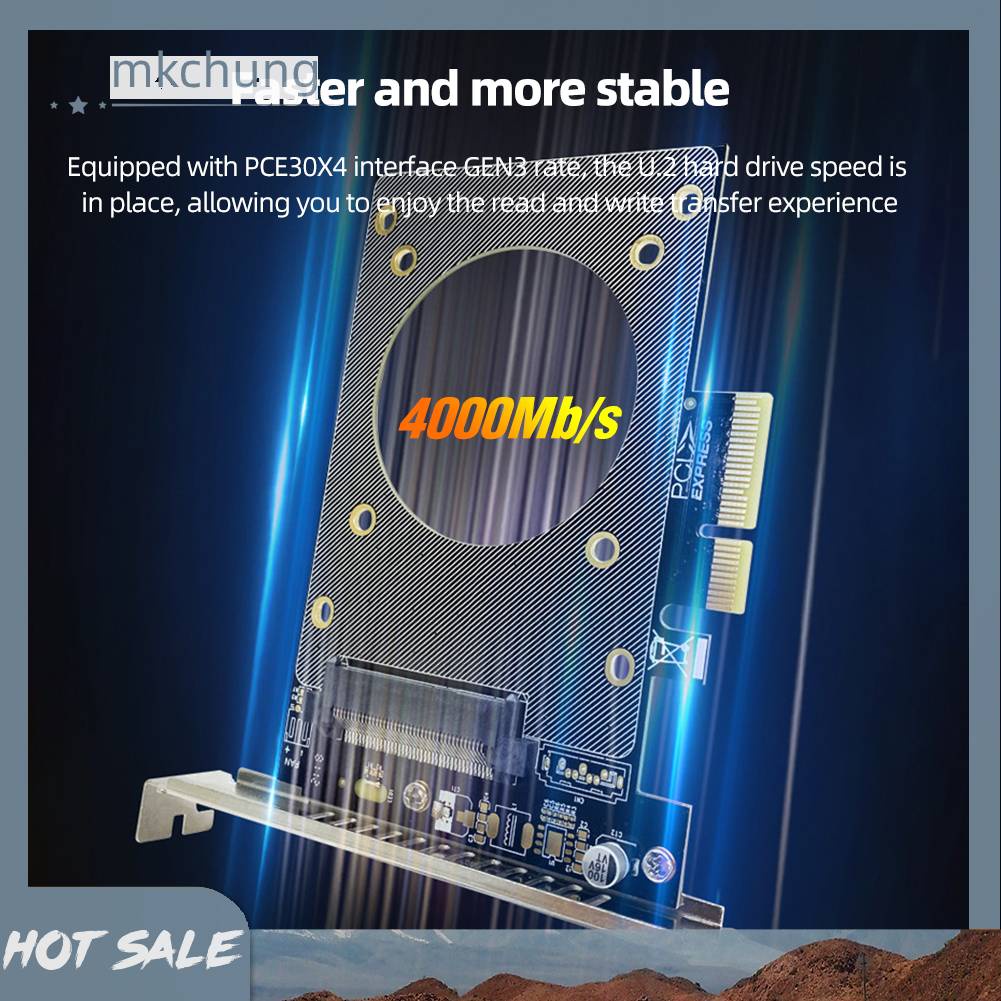 Thẻ Mở Rộng U.2 SFF-8639 Sang PCI-E X4 4000MB / s GEN4 Chuyên Dụng