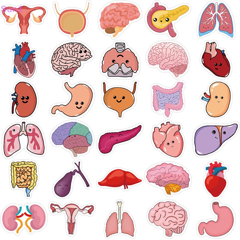 Set 50 Nhãn Dán Hoạt Hình Trang Trí Nhật Ký / Vali / Điện Thoại / Tủ Lạnh DIY