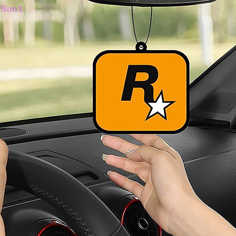 Sun1 > Dây Treo Khử Mùi Hôi Xe Hơi Hình Ngôi Sao R Hương Thơm Lấp Lánh Ánh Sáng Đỏ