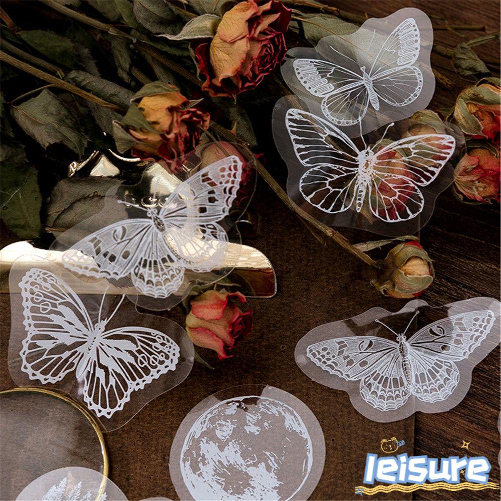 LEISURE Bộ 30 Miếng Dán Hình Hoa Trang Trí Sổ Tay