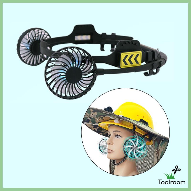 Quạt Làm Mát Mũ Bảo Hiểm Cứng Cáp Chuyển Đổi Gió Mạnh Đa Năng Dễ Lắp Đặt Có Quạt Và Đèn Ngủ An Toàn