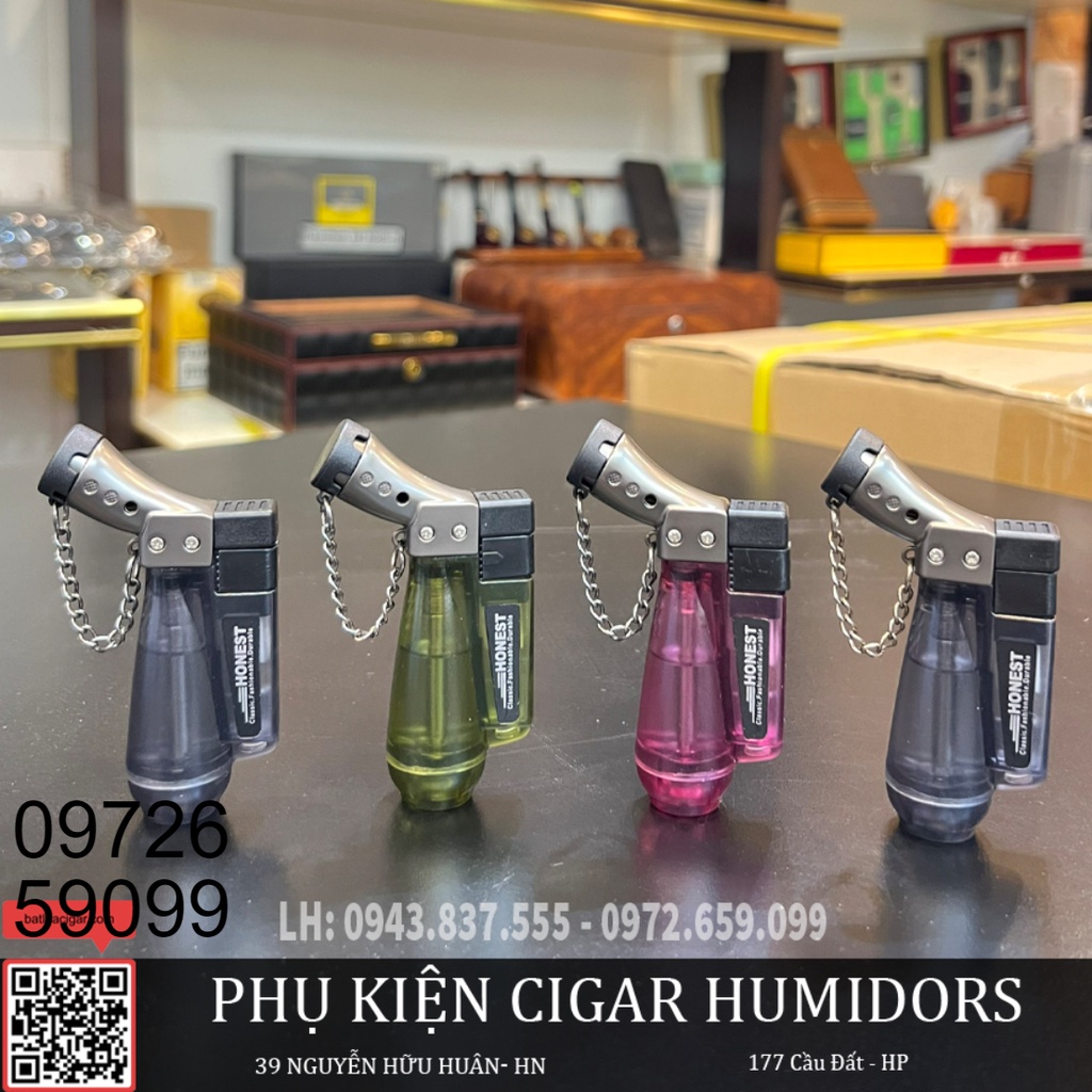 Lubinski -  phụ kiện bỏ túi nam Honest 1 tia khò sang trọng có hộp đựng 39NHH