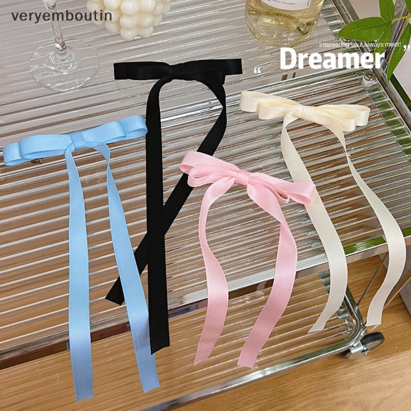 Kẹp Tóc Hình Nơ Tua Rua Dài Màu Kẹo Ngọt Ngào Cho Nữ