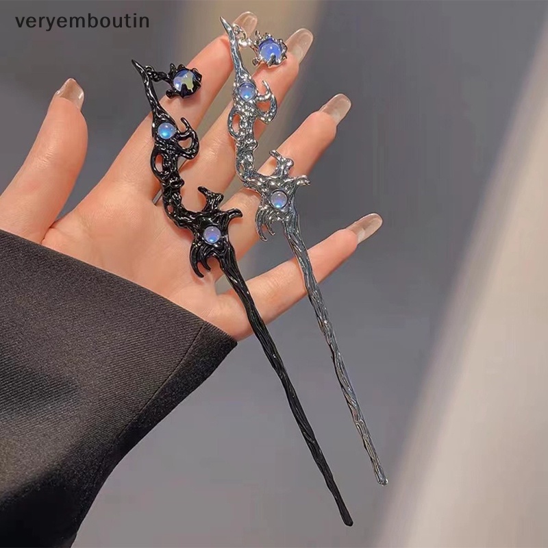 Trâm Cài Tóc Đính Đá Mặt Trăng Phong Cách Trung Hoa Cổ Điển Cho Nữ