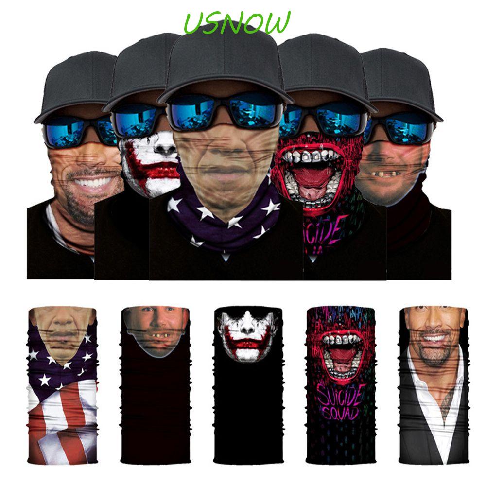 USNOW Khăn Bandana Che Nửa Mặt Đa Năng Bảo Vệ Cổ Cho Nam Khi Đi Xe Đạp / Trượt Tuyết