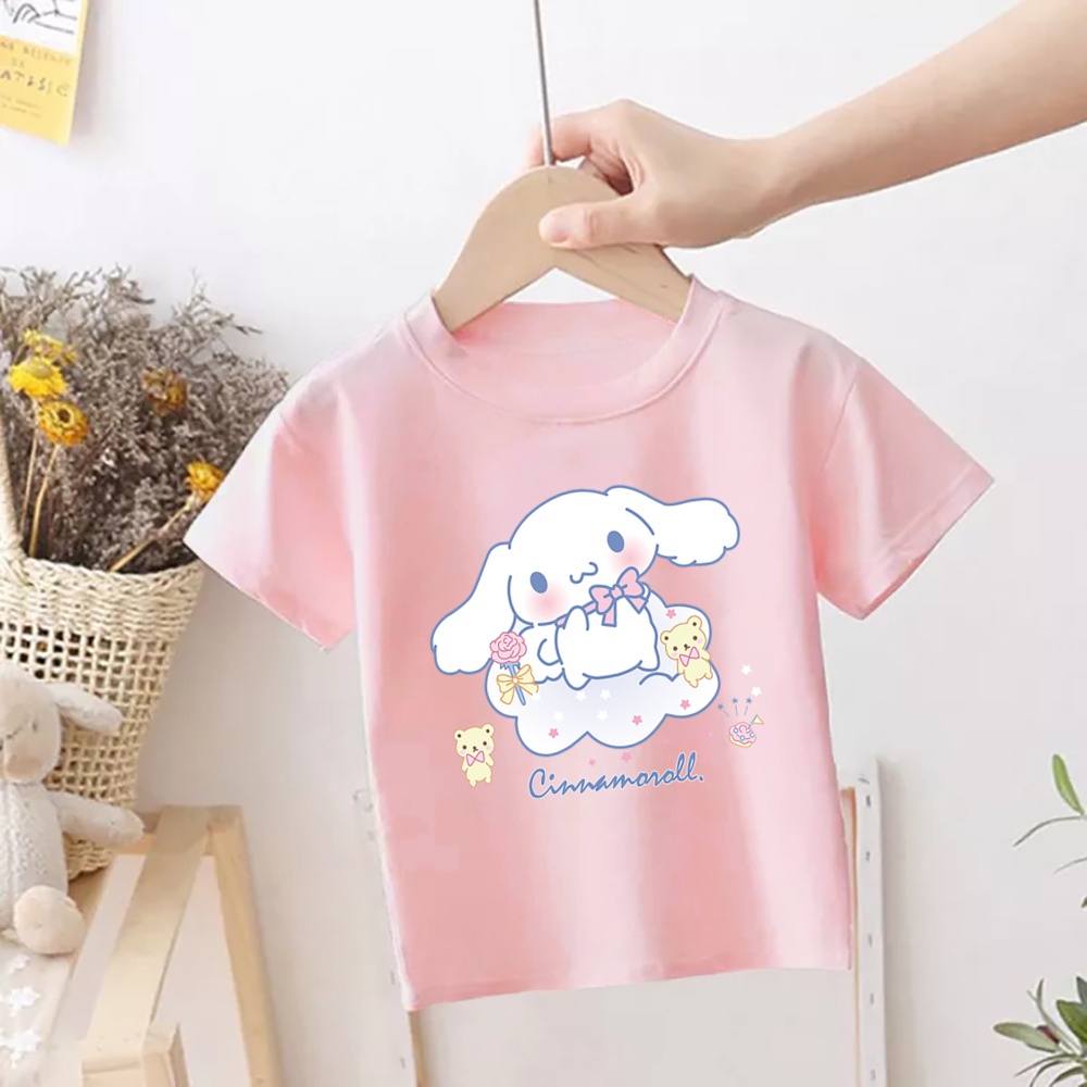 Kawaii Áo Thun Công Chúa Hoạt Hình Xinh Xắn Cho Bé Gái