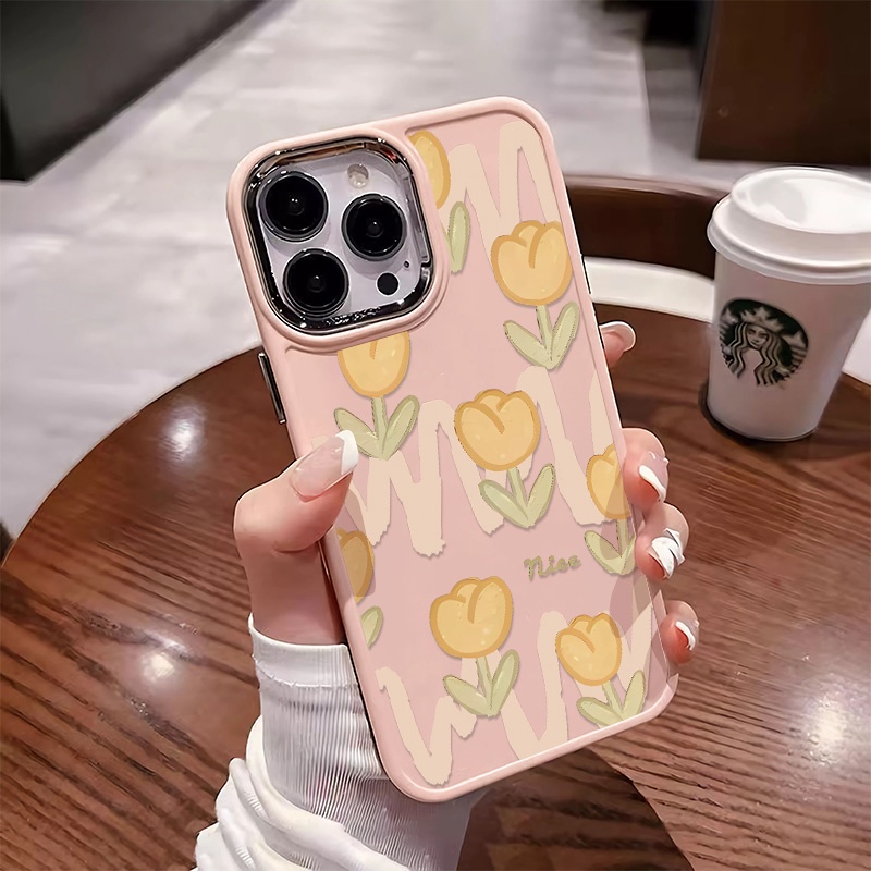 Ốp Điện Thoại Silicone Mềm Nút Kim Loại Chống Sốc Cho IPhone 14 13 12 11 Pro Max XS X XR 8 + 7 Plus