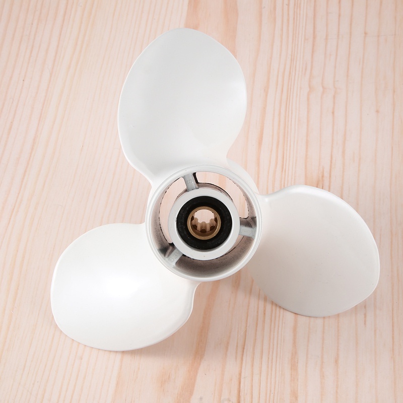 Cánh Quạt Hợp Kim Nhôm 683-45945 - 00-EL 9 1 / 4X9-J Chuyên Dụng Cho Yamaha 2 Stroke 9.9HP 15HP 3 Cánh 8 Spline Teeth R