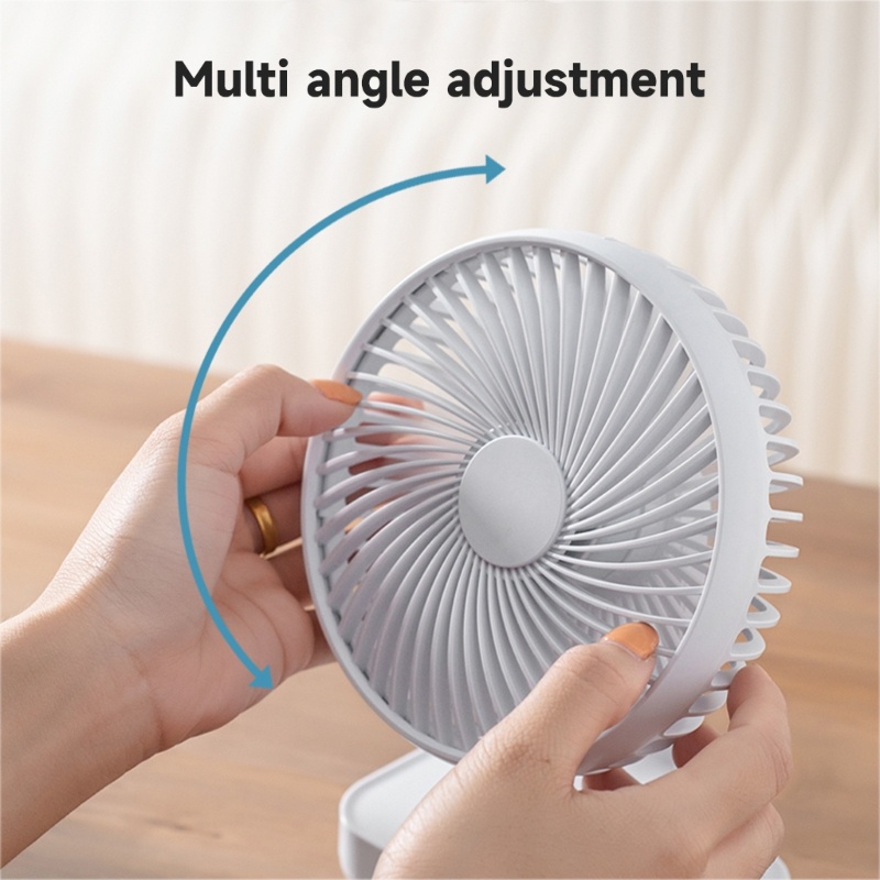 Quạt USB Để Bàn Di Động 4 Tốc Độ Và Dao Động 4000mAh Có Thể Sạc Lại Và Cáp USB Cho Nhà Ở / Văn Phòng / Du Lịch