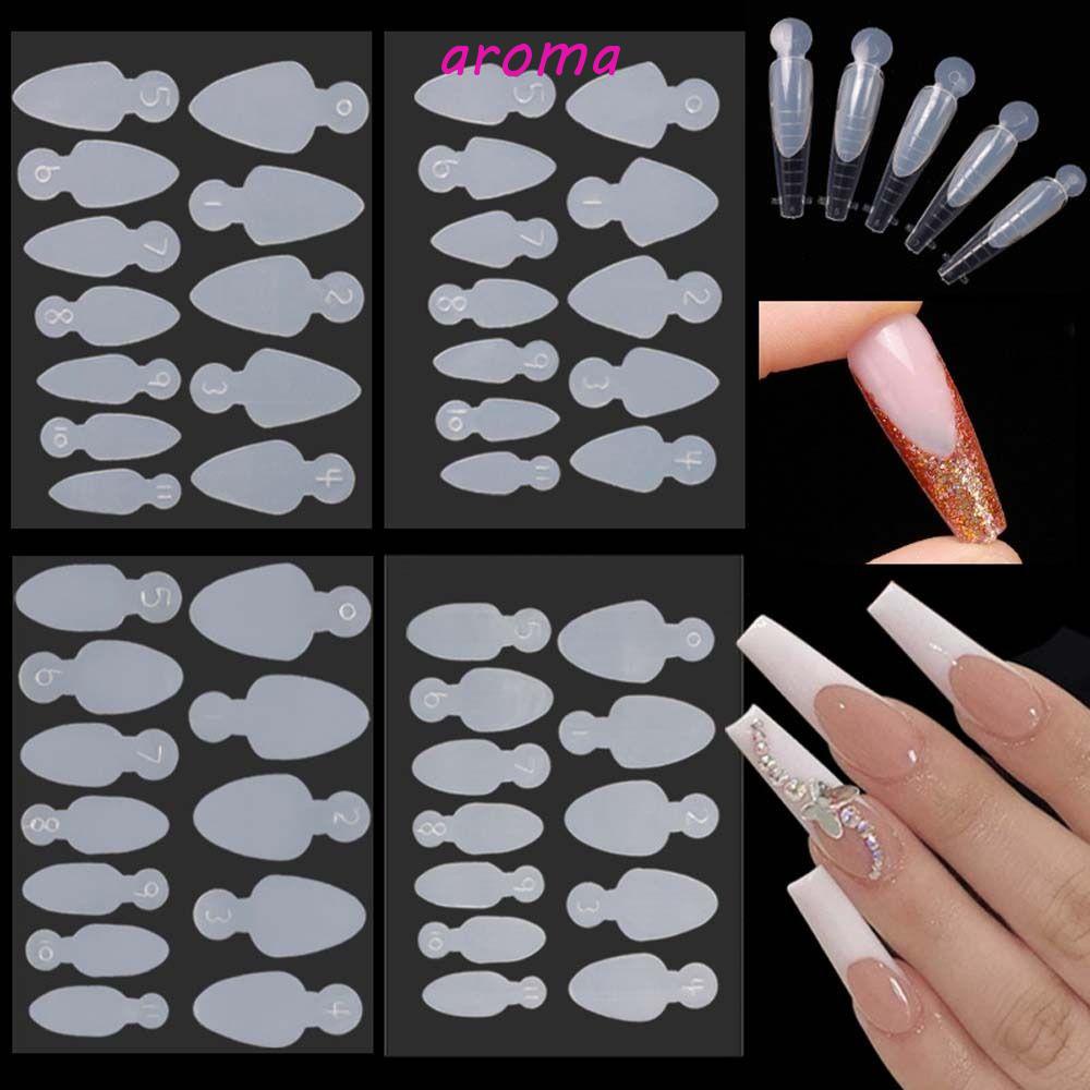 AROMA Set 12 Khuôn Dán Móng Tay Giả Thời Trang