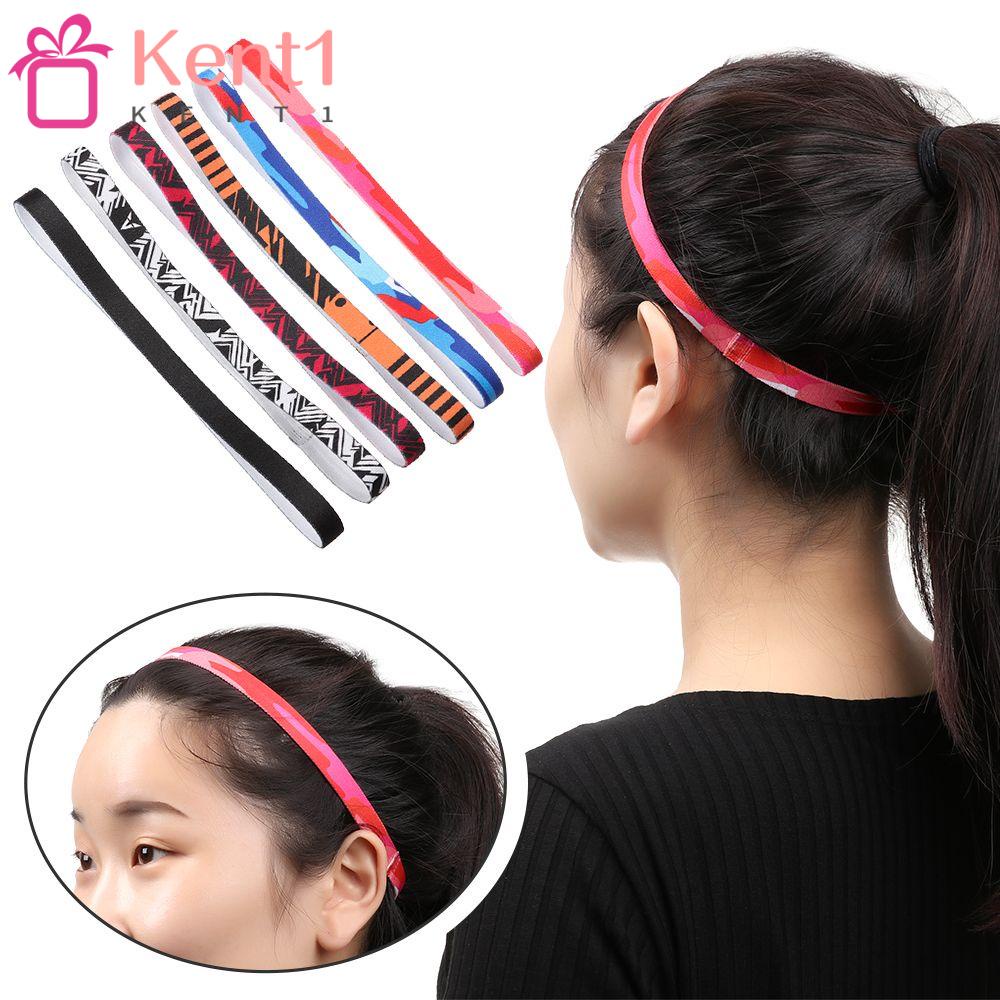 KENT1 Băng Đô Thể Thao Co Giãn In Họa Tiết Kẻ Sọc Thời Trang