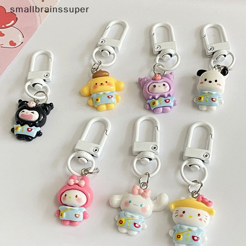 SANRIO Móc Chìa Khóa Nhỏ Nhắn Họa Tiết Hoạt Hình My Melody Kitty Cinnamonroll Dễ Thương Trang Trí Xe Hơi SBS