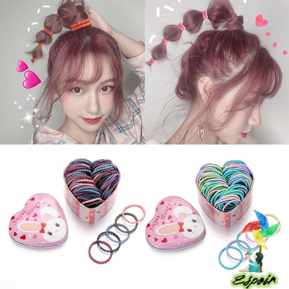 ESPO Dây Buộc Tóc Đuôi Ngựa Cao Su Co Giãn Nhiều Màu Sắc Cho Nữ Giá