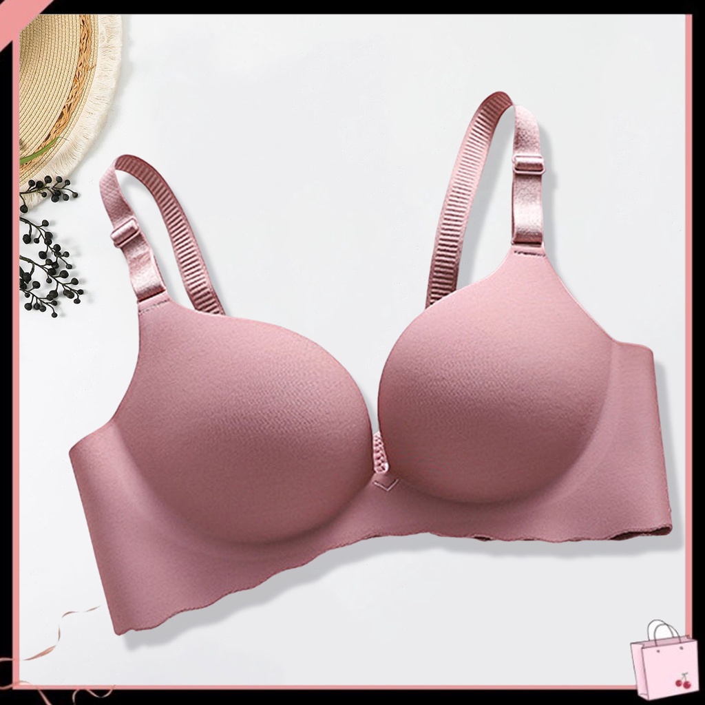 Áo Ngực Không Gọng 3 / 4 Cup Có Mút Nâng Ngực Dây Dễ Dàng Điều Chỉnh