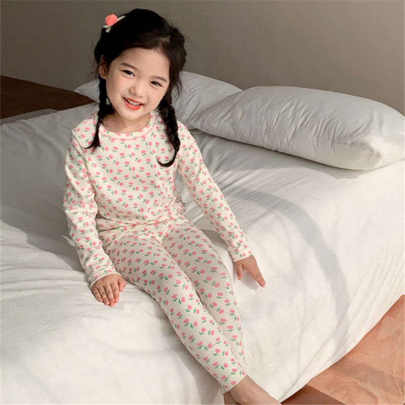 Bộ Đồ Ngủ Pijama Chất Nhung Phong Cách Đức Dễ Thương Thời Trang Thu Đông Cho Bé Gái 90-140CM