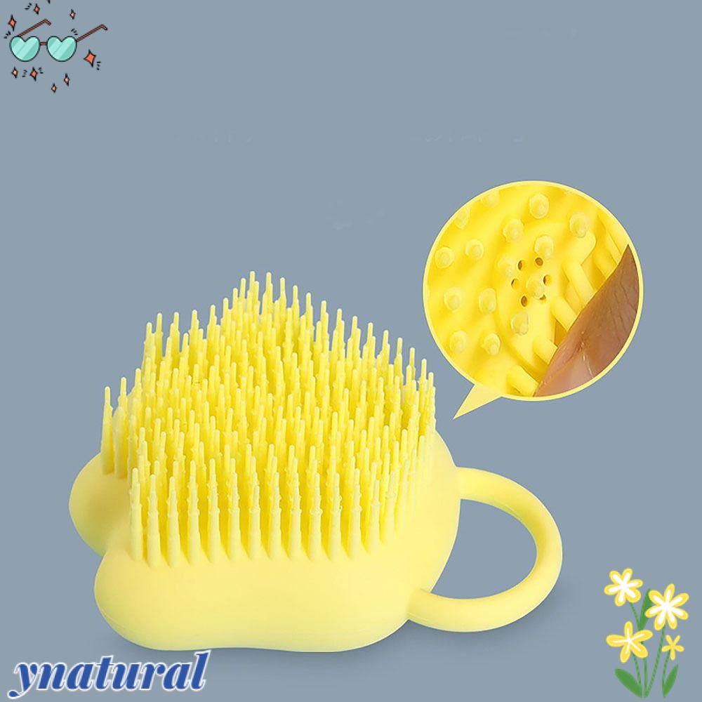 YNATURAL Bàn Chải Silicone Ba Màu Dùng Mát Xa Gội Đầu Tiện Dụng