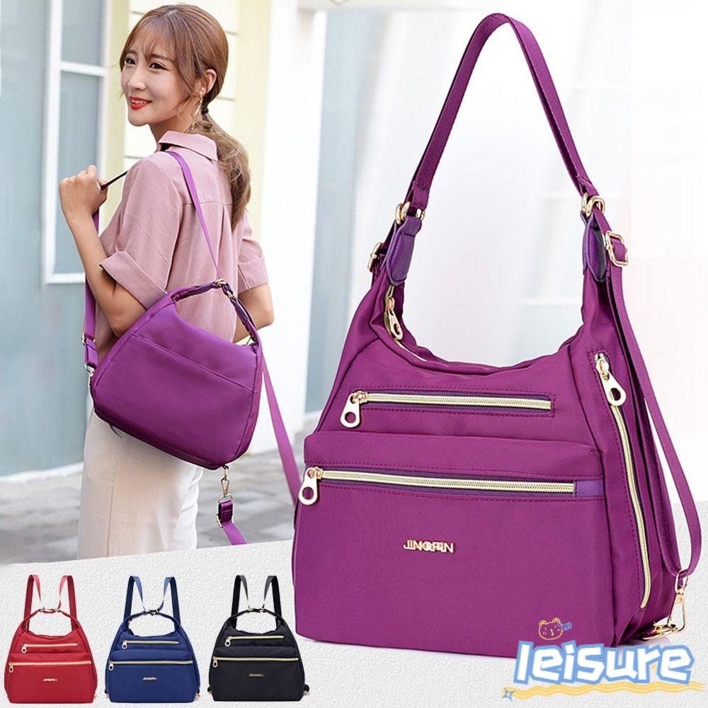 LEISURE Ba Lô Du Lịch Chống Thấm Nước Sức Chứa Lớn 3 Trong 1 Đa Năng Thời Trang Cho Nữ