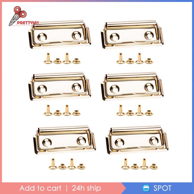 Set 6 Kẹp Cố Định Tấm Bảng Kẹp Bằng Kim Loại Chịu Tải Nặng Cho Trường Học / Văn Phòng