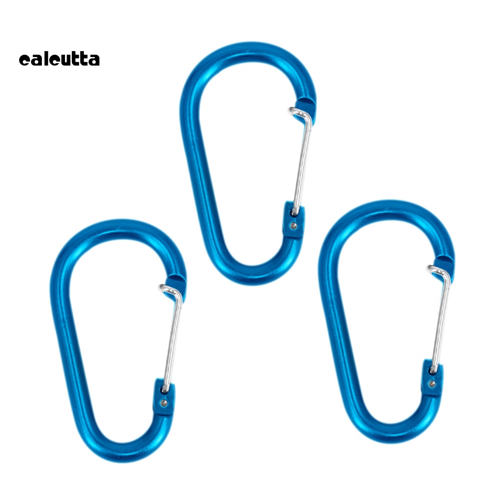 Bộ 3 Móc Khóa Chữ D Bằng Hợp Kim Nhôm Chống Thấm Nước Tiện Dụng Mang Theo Du Lịch Cắm Trại