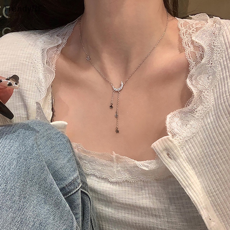 Vòng cổ Mặt Hình Ngôi Sao Và Mặt Trăng Thời Trang Mới Năm 2023 Dành Cho Nữ