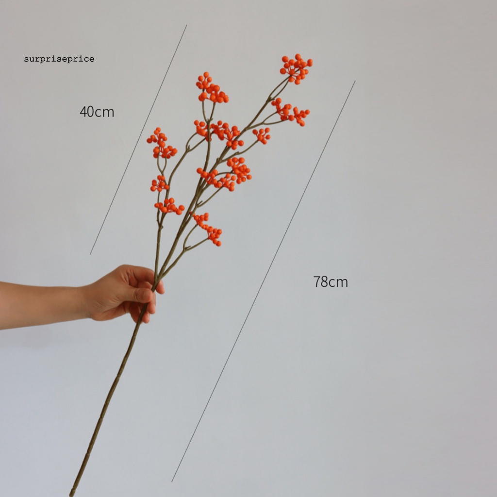 1 Nhánh Quả Mọng Nhân Tạo Bằng Nhựa Không Phai Dùng Trang Trí Tiệc DIY