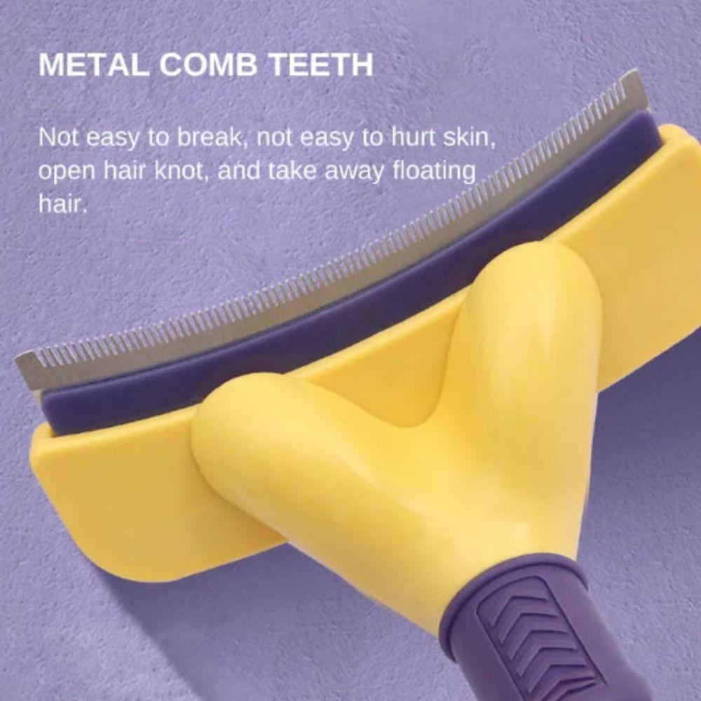 AARON1 Lược Chải Lông Thú Cưng Bằng Thép Không Gỉ Với Tay Cầm Nhựa Chống Trượt Có Thể Tháo Rời