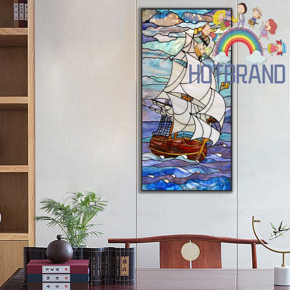 Tranh Đính Đá Kim Cương Toàn Bộ 5D DIY Hình Vẽ Thuyền Buồm