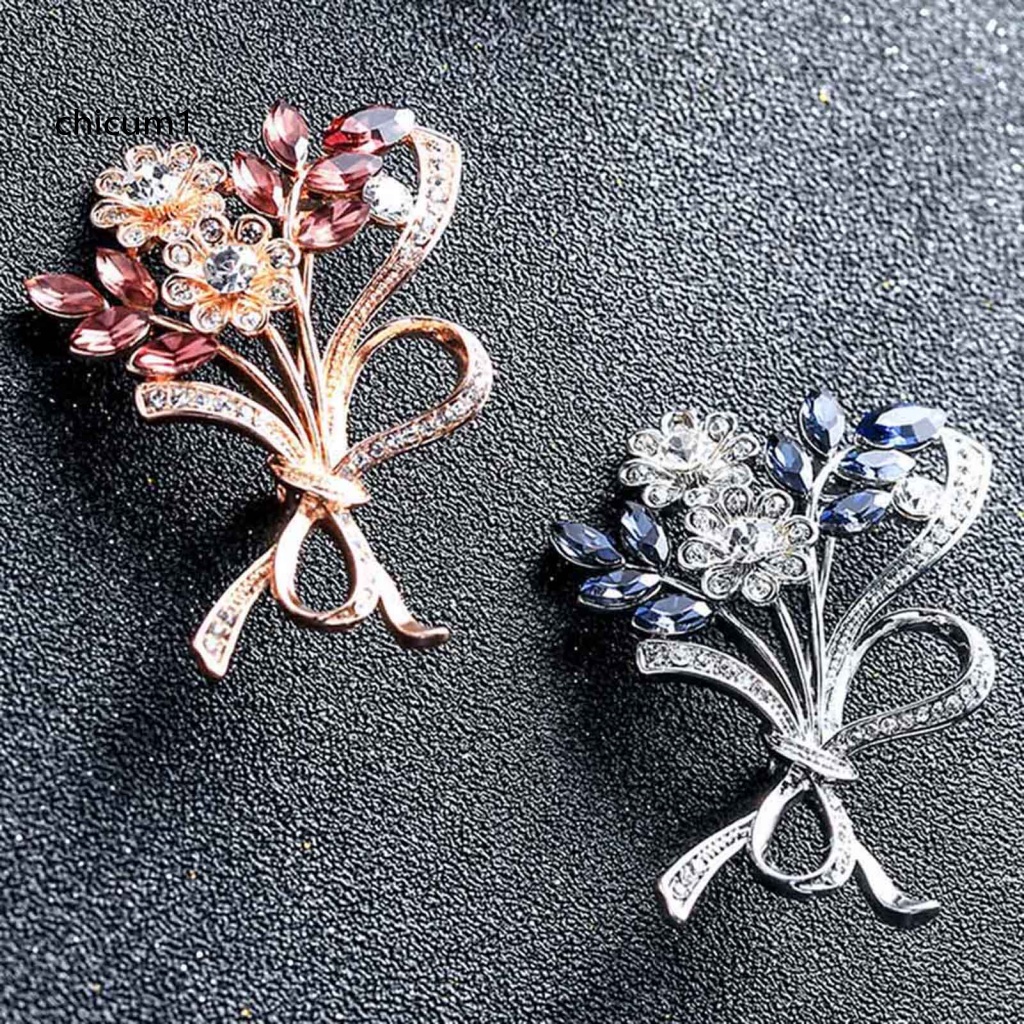 Ghim Cài Áo Hình Hoa Đính Đá Nhân Tạo Thời Trang Cho Nữ
