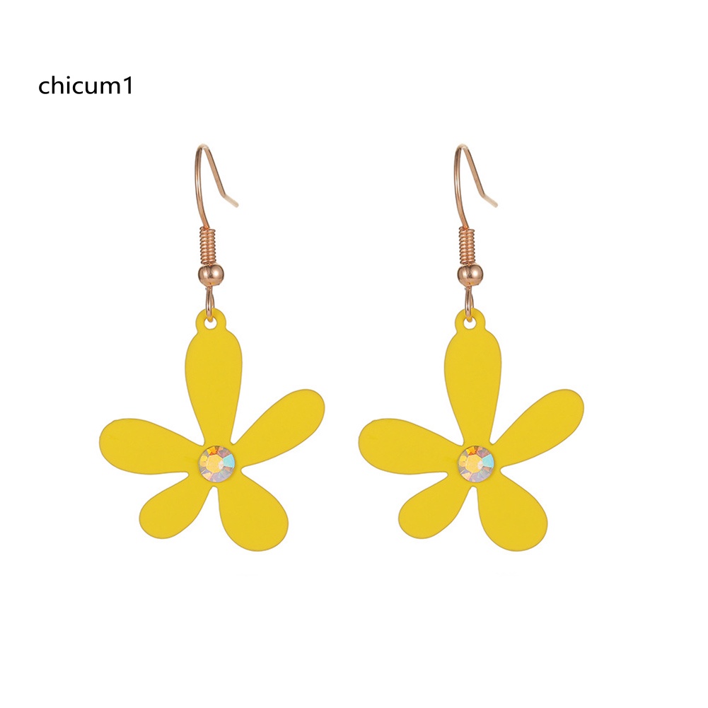 Khuyên Tai Kim Loại Hình Hoa Thời Trang Cho Nữ