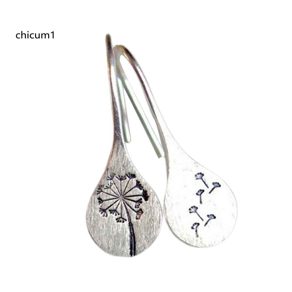 Khuyên Tai Mạ Bạc Hình Hoa Bồ Công Anh Đơn Giản Thời Trang