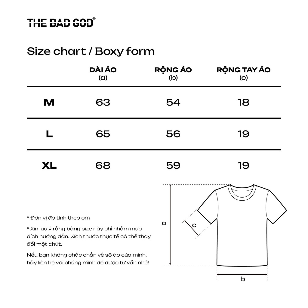 Áo thun boxy The Bad God Mono Bone