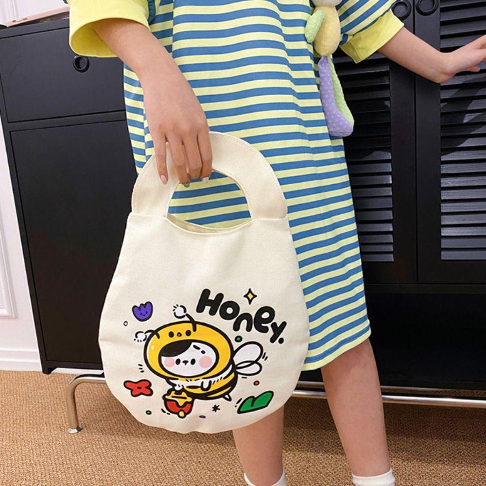 26EDIE Túi Xách Canvas Họa Tiết Graffiti Phong Cách Hàn Quốc Cho Học Sinh