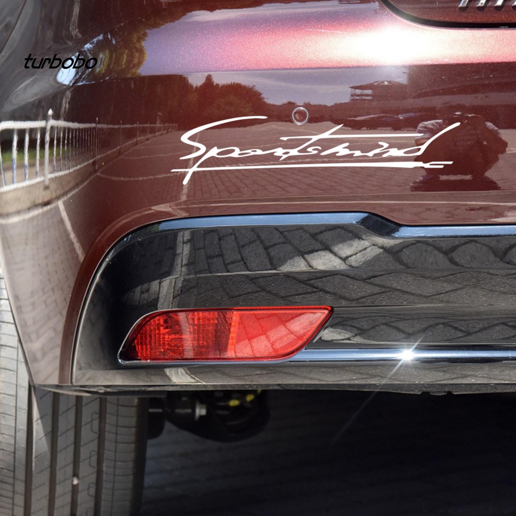 Miếng Dán PVC In Chữ Turbobobo Có Thể Tháo Rời Dùng Trang Trí Đèn Pha Xe Hơi