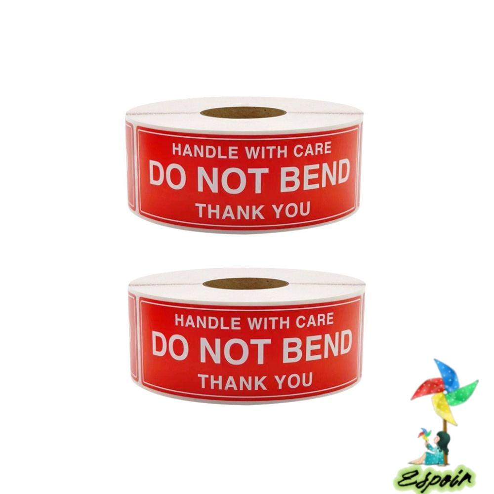 ESPO Bộ 2 Cuộn / 500 Nhãn Dán Đóng Gói Có Tay Cầm Tự Dính Chăm Sóc-Do Không Bẻ Cong Cho Văn Phòng