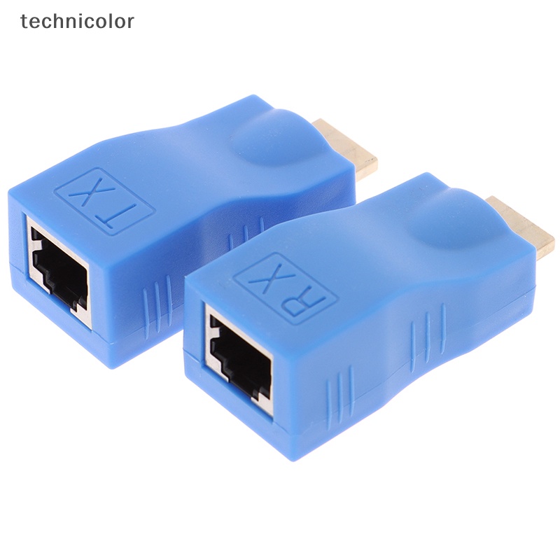 Đang Giảm Giá 2 Bộ Chuyển Đổi Mở Rộng 1080P HDMI Sang RJ45 Qua Cat 6 Mạng LAN Ethernet Cửa Hàng Màu Xanh Dương