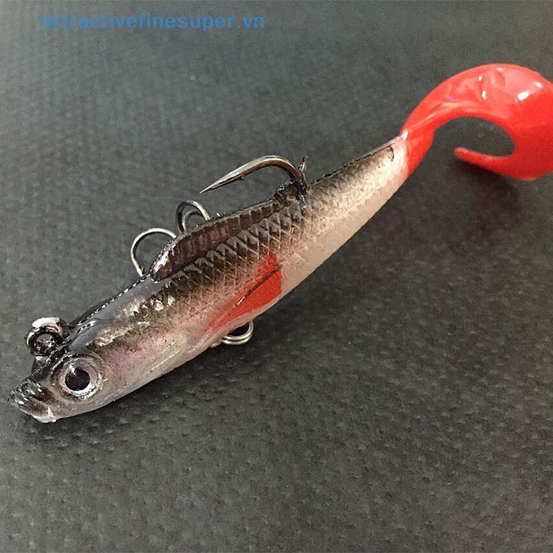 Set 4 Mồi Giả Nhử Cá Mềm 10cm 9.3g Gắn Kèm Móc Câu