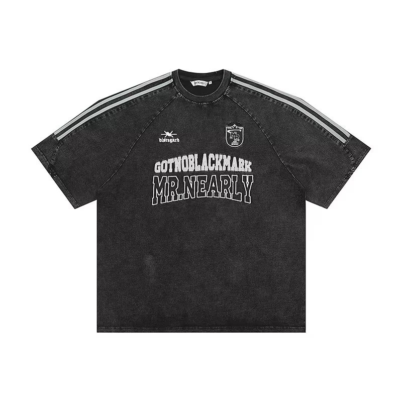 Áo Thun Unisex Tay Ngắn In Hình Phong Cách Đường Phố Cổ Điển Đường Phố Nước Giặt Rửa Được Kiểu Mỹ Mùa Hè Cho Nam Và Nữ